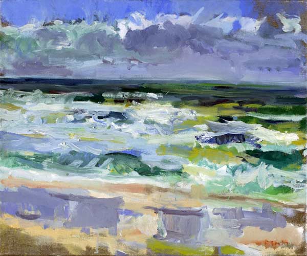 Strandgezichten door de schilder Peter Smit.