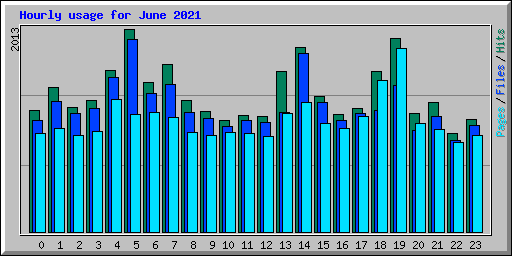 Hourly usage for June 2021