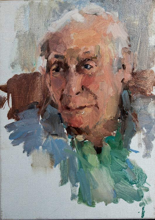 "Jan Sierhuis", kunstschilder, olieverf/linnen, 30 x 40 cm.