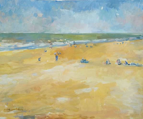 Strandgezichten door de schilder Peter Smit.