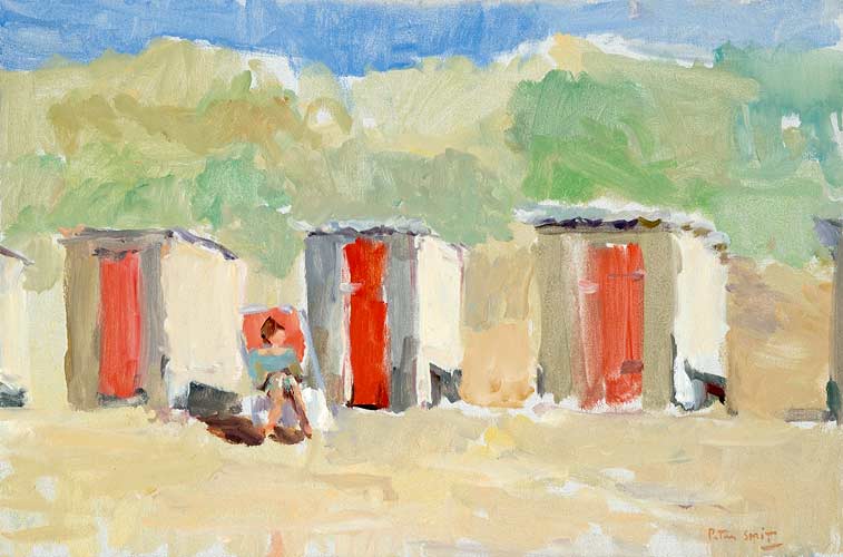 Strandgezichten door de schilder Peter Smit.