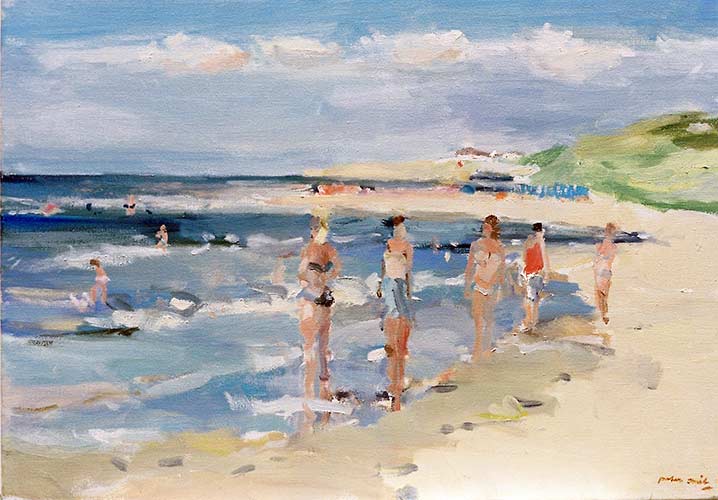 Strandgezichten door de schilder Peter Smit.
